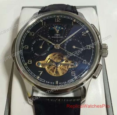 Replica IWC Schaffhausen Grande Portuguese Perpetual Calendar SS Black